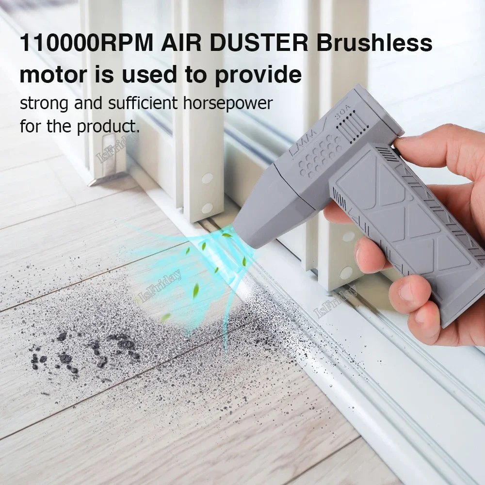 Air Blower 140000RPM Turbo Jet Fan Brushless Motor Handheld Duct Fan 52M/S Portable Type-C Charging With Power Display Ventilado