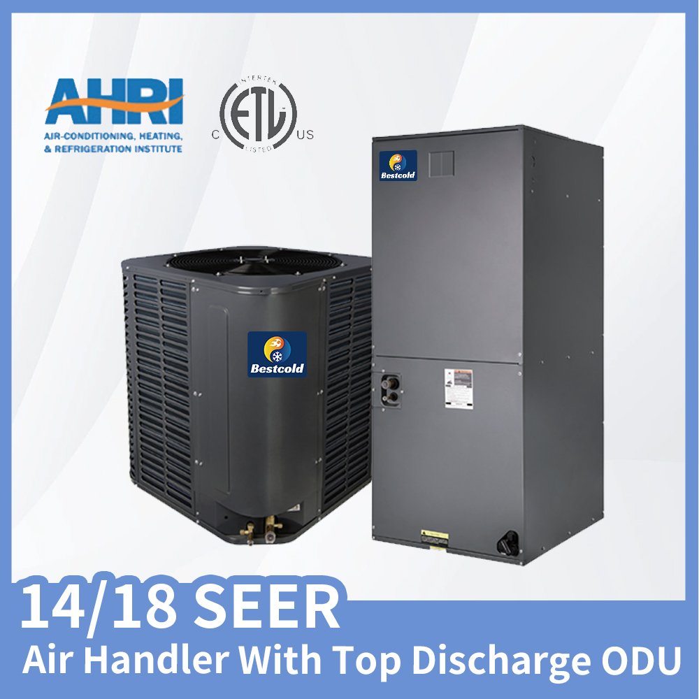Home HVAC Systems Vertical Type Condensing Unit Seer18 Air Handler Split Air Conditioners for Outdoor