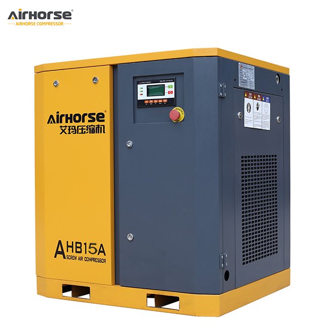 In Stock 380V 3 Phase 50hz AHB-15A Belt Driven 11KW 15HP 8 bar Rotary Screw Air Compressor