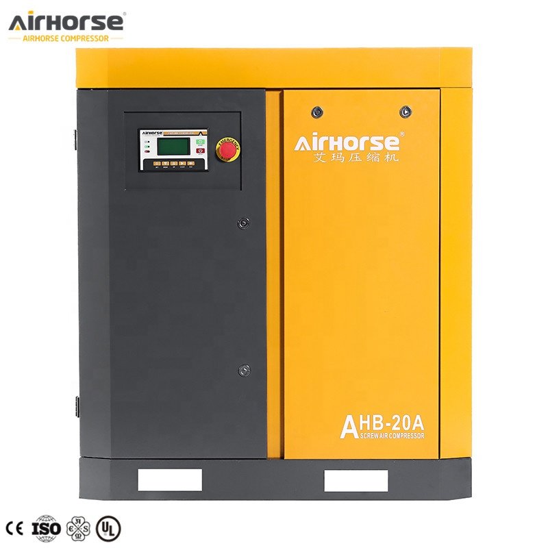 In Stock 380V 3 Phase 50hz AHB-15A Belt Driven 11KW 15HP 8 bar Rotary Screw Air Compressor