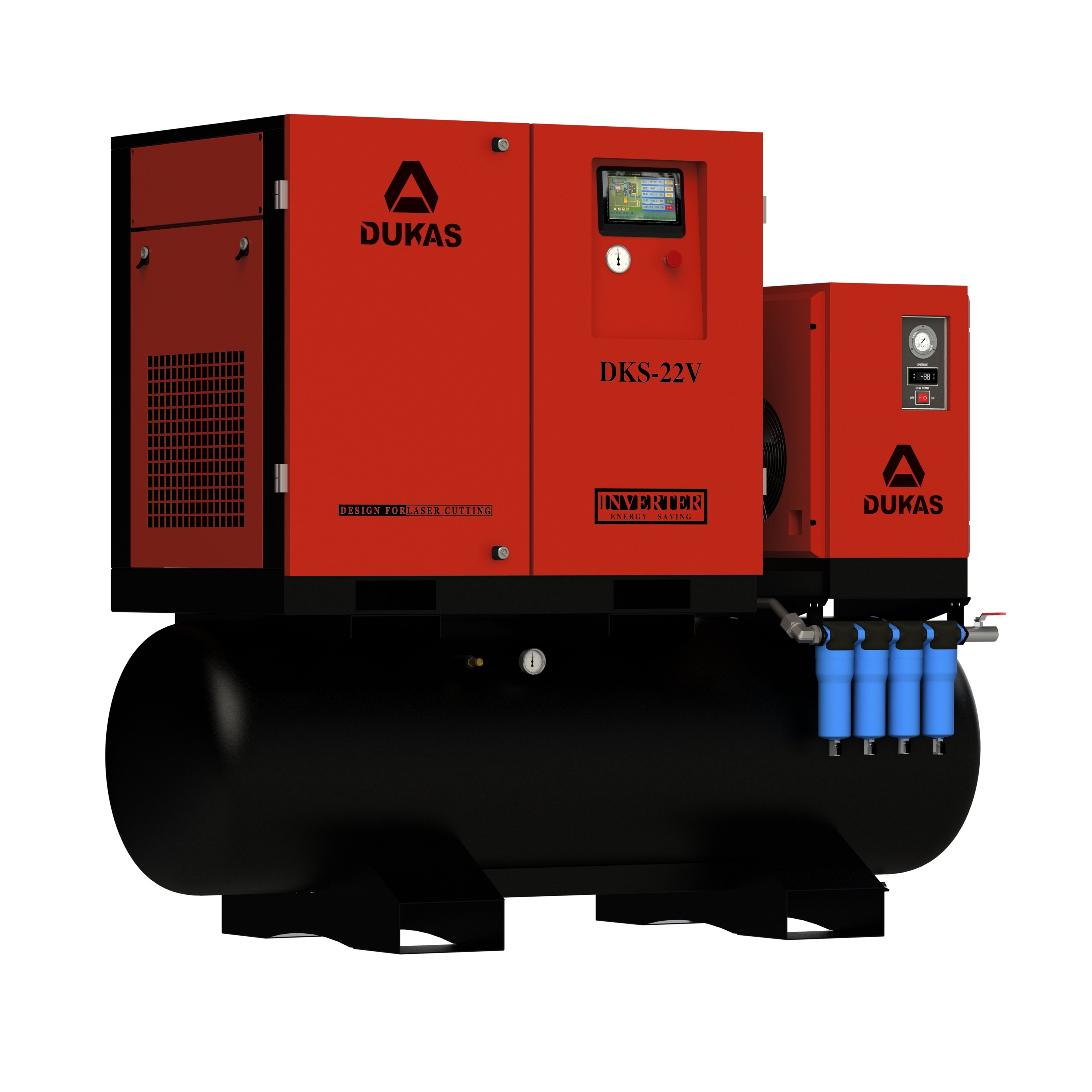 OEM Multi-Specifications 15KW 20HP 16Bar Screw Air Compressor for Laser Cutting Machine Intelligent