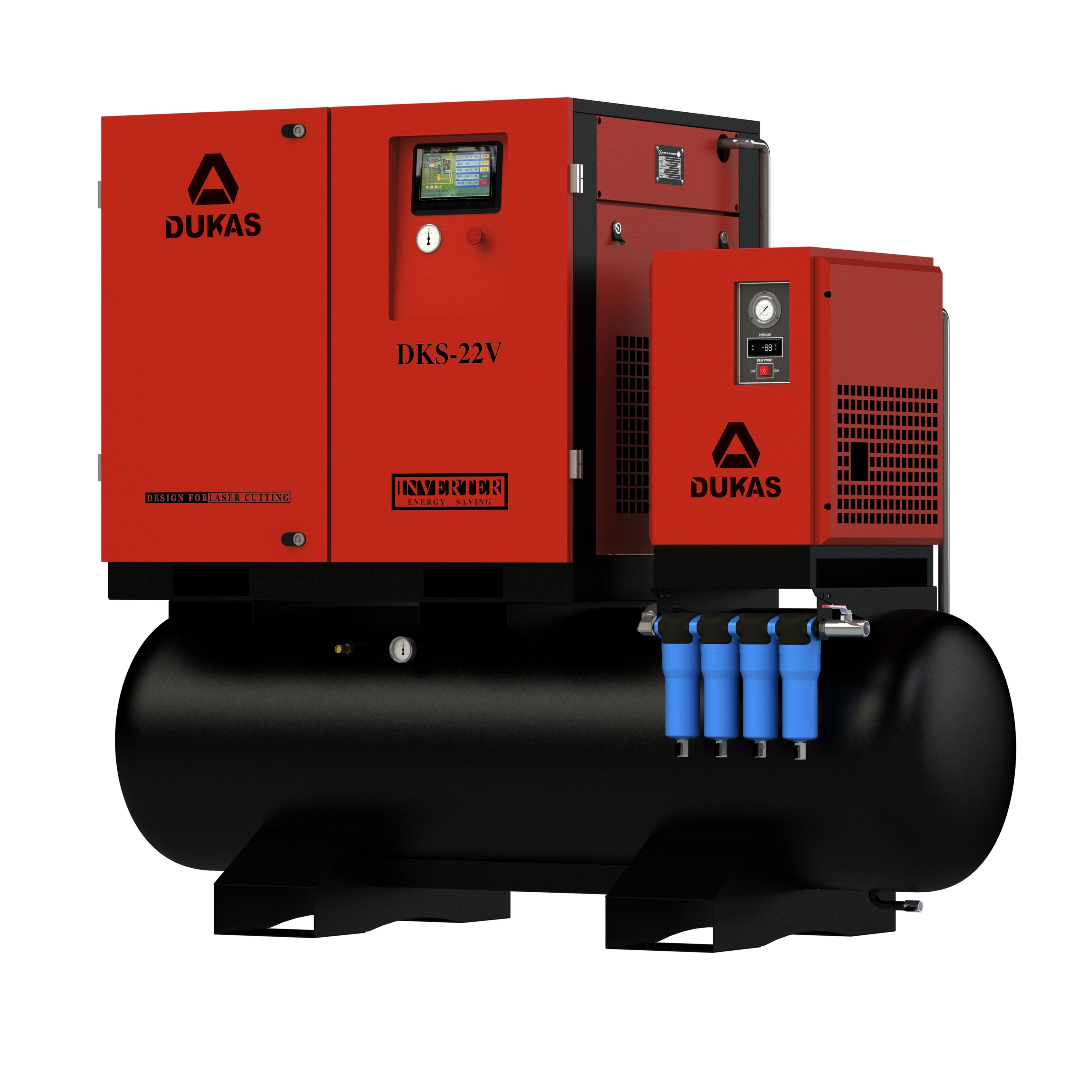 OEM Multi-Specifications 15KW 20HP 16Bar Screw Air Compressor for Laser Cutting Machine Intelligent