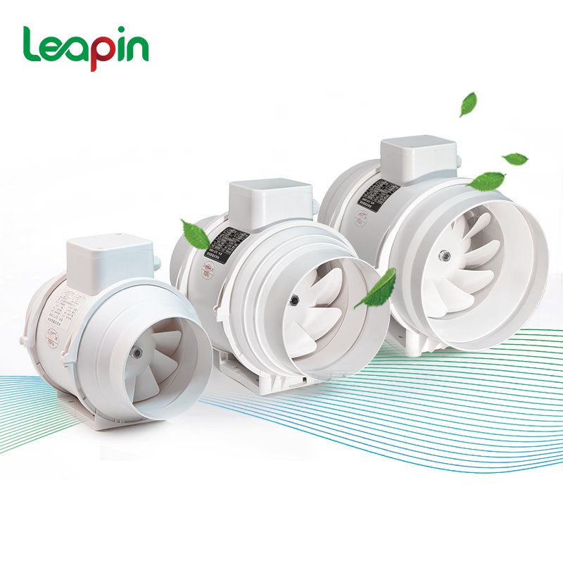 6 Inch (150mm) Inline Fan - 395 CFM Exhaust Duct Fan, Built-In Speed Controller, Use in Grow Tents, Fixtures, Attics
