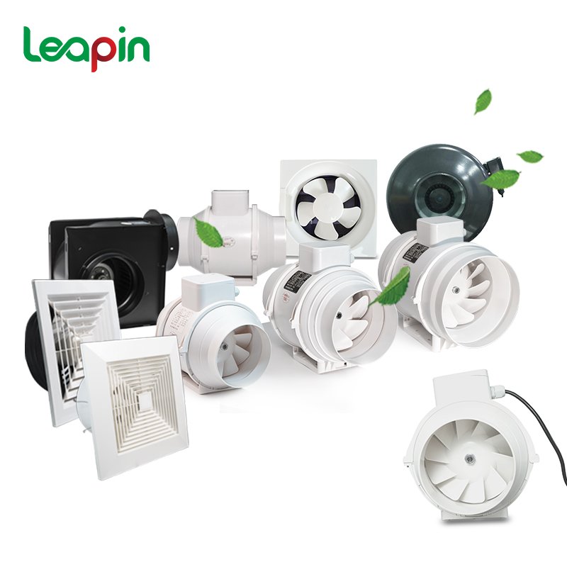 6 Inch (150mm) Inline Fan - 395 CFM Exhaust Duct Fan, Built-In Speed Controller, Use in Grow Tents, Fixtures, Attics