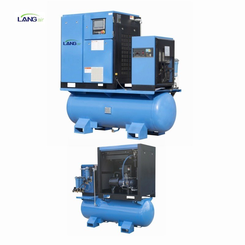 Langair 22kw 30hp 4-in-1 Pm Vsd Screw Air Compressor Industrial Compressors & Parts With Dryer for Laser Cutting Machine