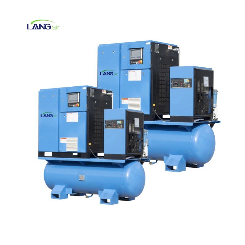 Langair 22kw 30hp 4-in-1 Pm Vsd Screw Air Compressor Industrial Compressors & Parts With Dryer for Laser Cutting Machine