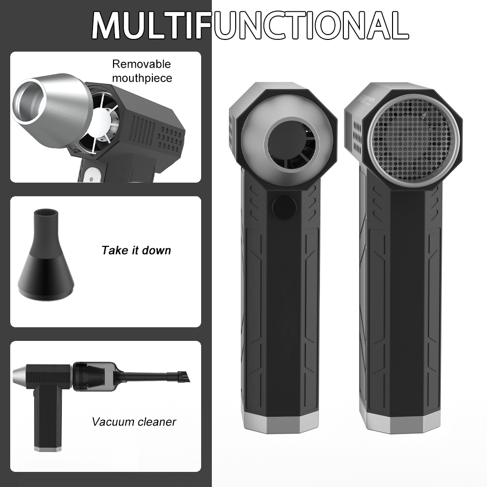 CROSSGUN 1200000RPM Mini Turbine Jet Fan Electric Industrial Air Duster Cleaner Rechargeable Handheld Ventilation Blower