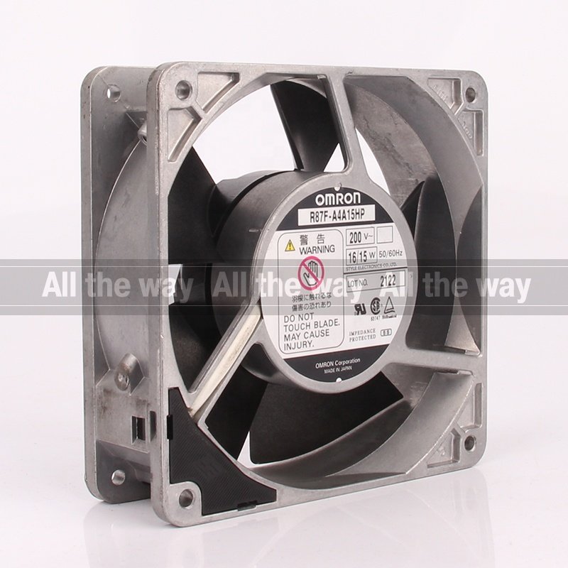 Original Japan OMRON AC200V/220V 16/15W DC EC 120X120X38MM 12CM 12038 Aluminum Frame Axial Flow Fan R87F-A4A15HP Cooling Fan