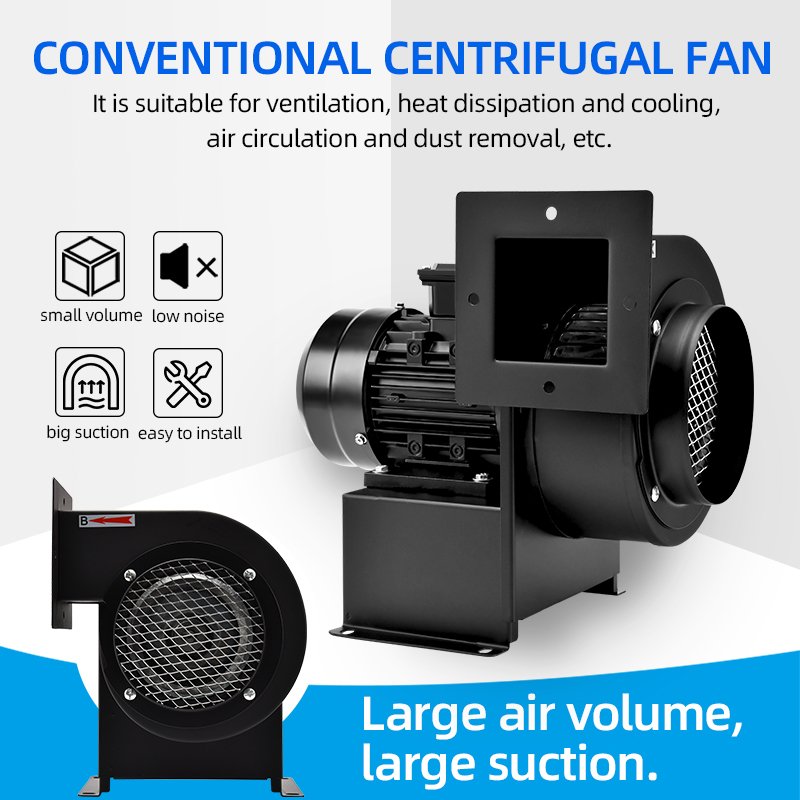 220V/110V 1.6CMM 60Hz Powerful Cooling Industrial Small Centrifugal Blower Fan