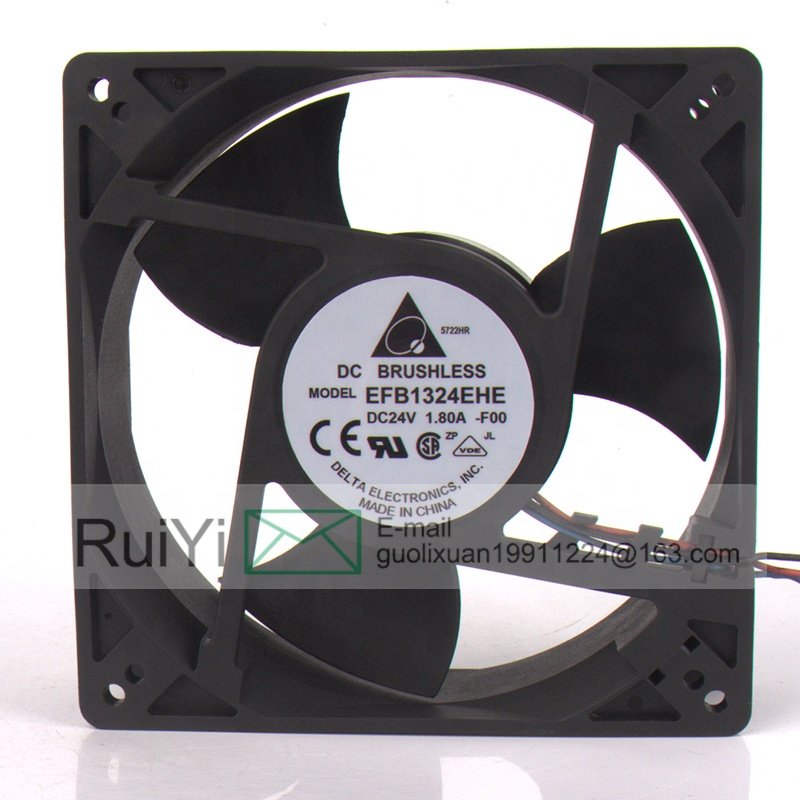 DELTA 12V 48V DC24V 1.80A EC AC 127X127X38mm 12738 12CM Frequency Converter Double Bearing Centrifugal EFB1324EHE Cooling Fan