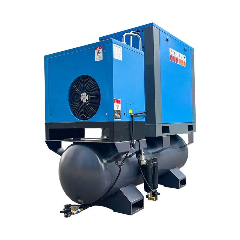 Combined All in One Industrial Screw Air Compressor with Air Dryer and Air Tank for Laser Cutting Factory Price With Tank