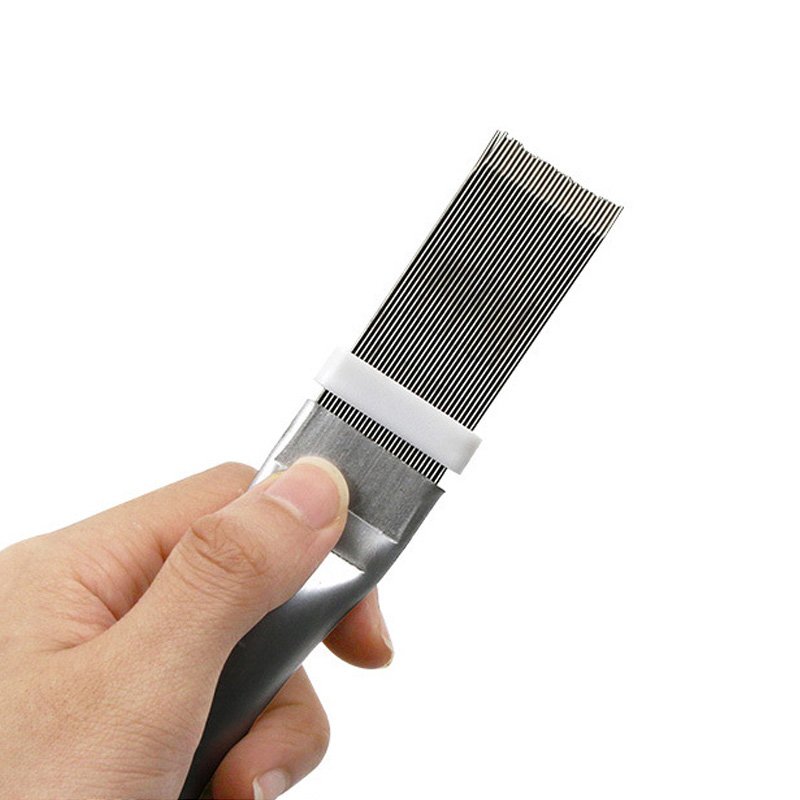 Air Conditioning Fin Cleaning Comb Stainless Steel Fin Straightener Brush Air Conditioner Blade Condenser Radiator Cleaning Tool