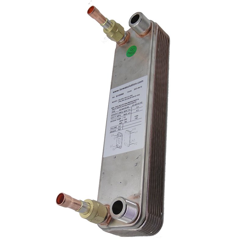 7.5KW (R410a to Water) Copper Brazed Stainless Steel PHE As Evaporator in Geo-thermo Heat Pumps or Condenser in Water Chillers