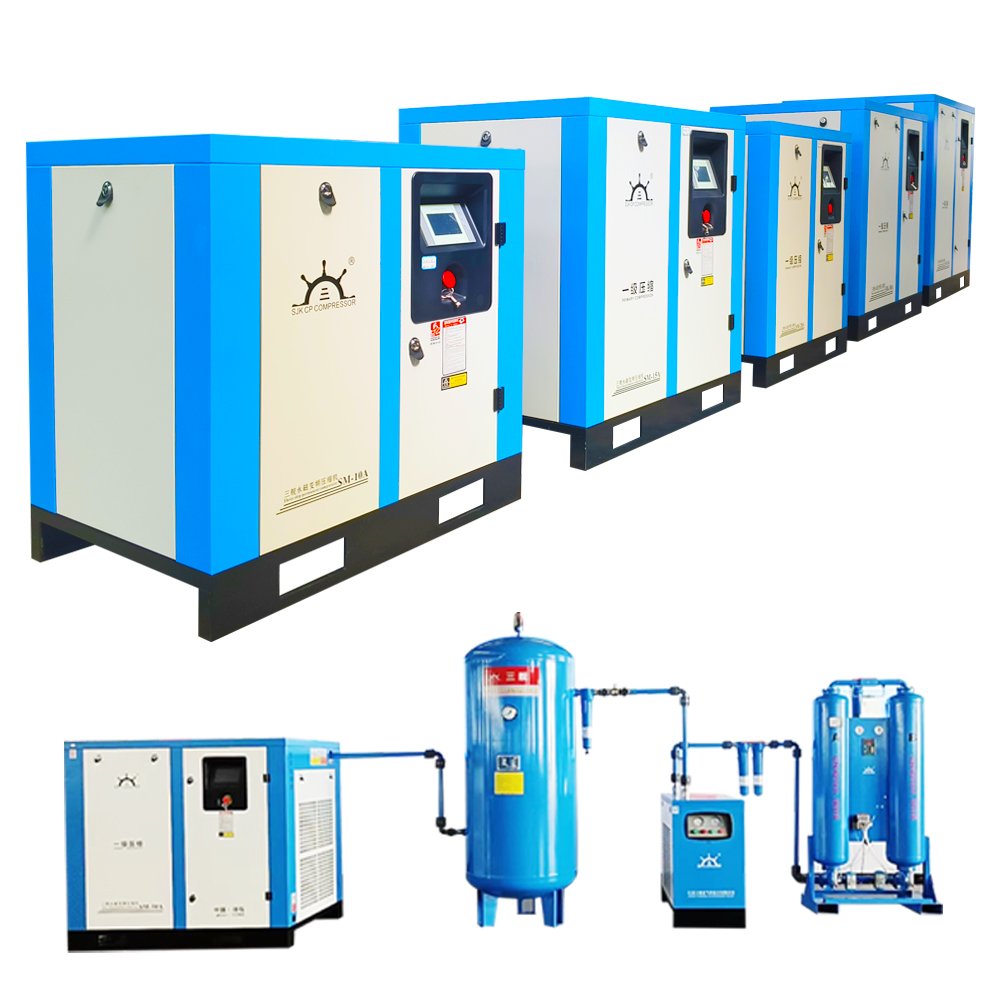 Sanjianke Factory Custom Screw Industry air Compressor Combination With air Storage Tank air Dryer