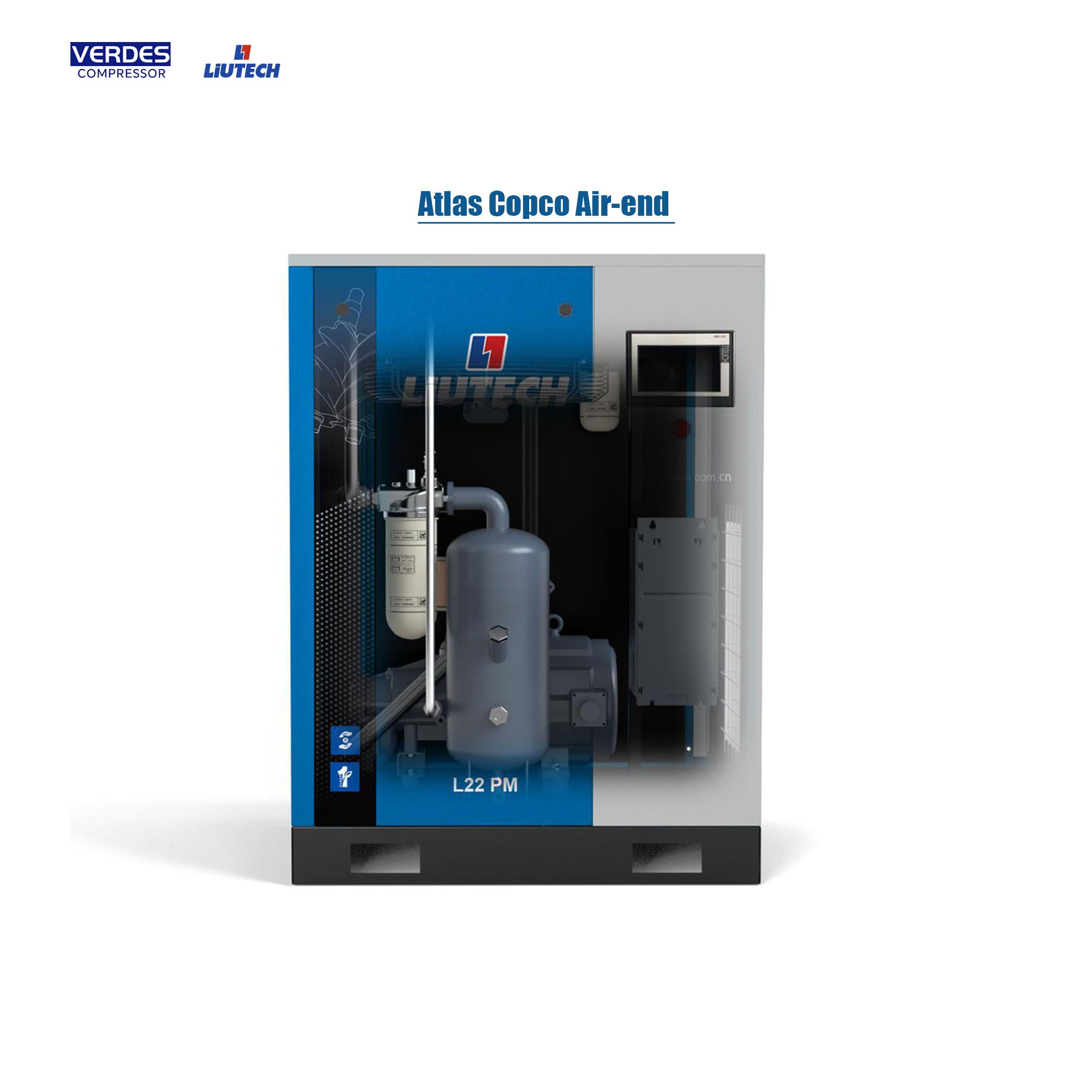 Rotary AC Silent Belt Driven air Compressor Lubricated Economic Type Compress air Screw Compressor