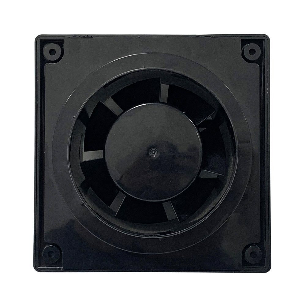 2025 New Design Black Commercial Glass Panel Kitchen Bathroom Toilet Home Window Mount Plastic Ventilation Exhaust Fan