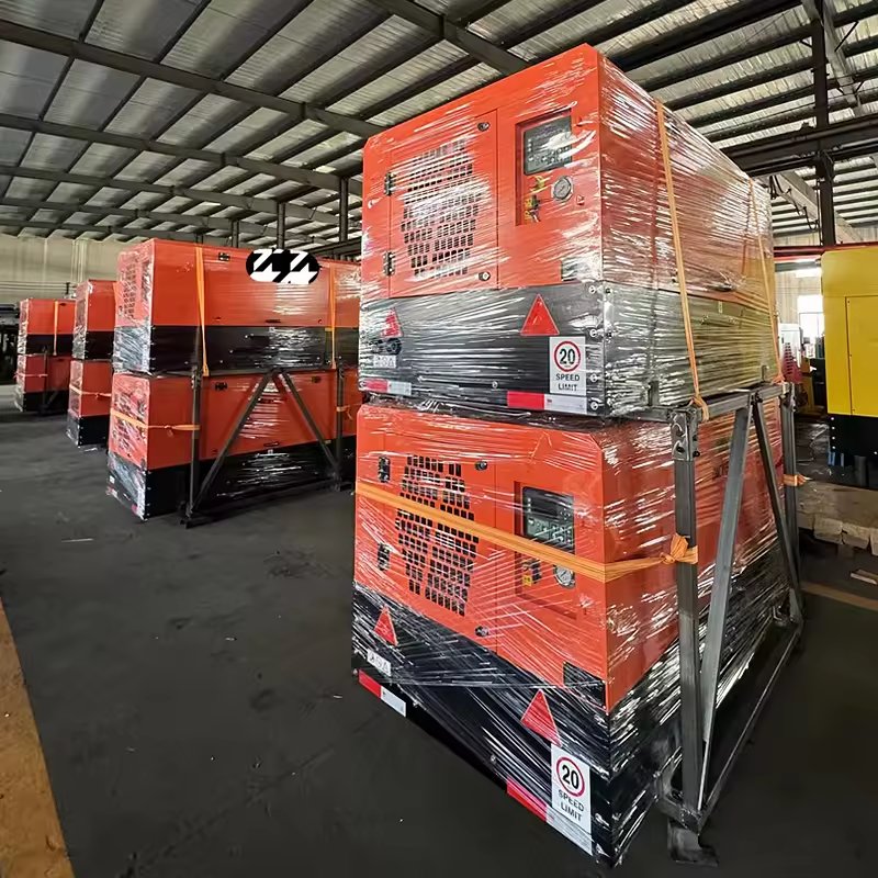 Portable Diesel Energy Rotary 185 CFM Screw Air Compressor for Construction and Mining