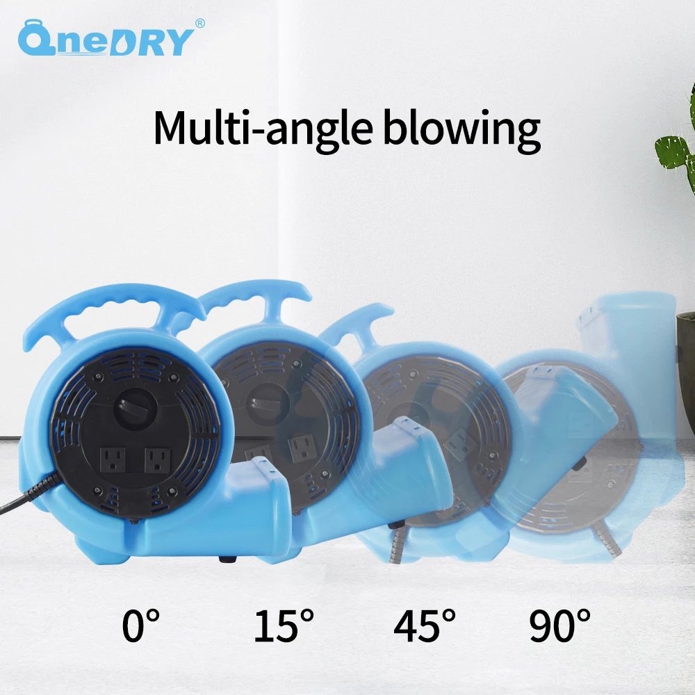 High Quality Portable Mini Turbo Air Mover Blower Fan Low-Profile Smoke Extractor Household Water Damage Electric Power Source