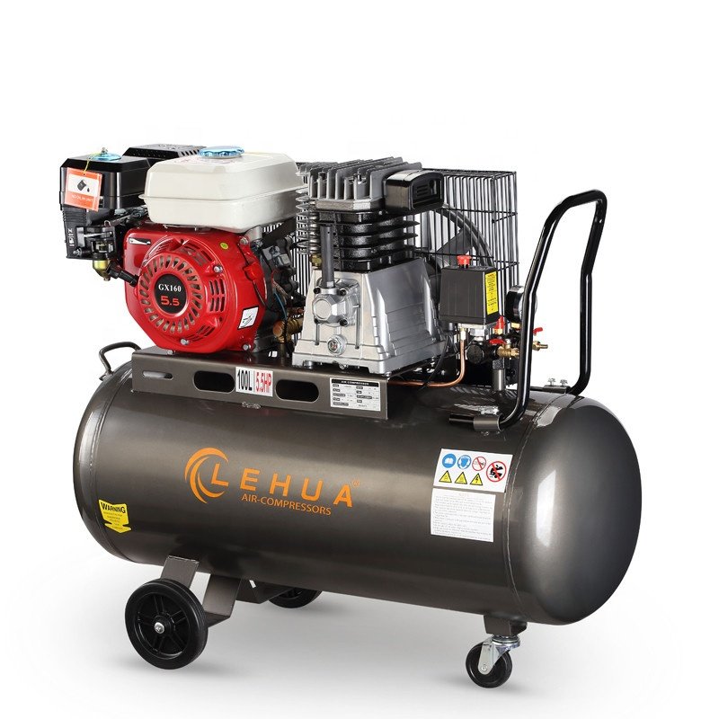 5.5HP 100L Petrol Engine Piston air Compressor 100L With CE Certificate
