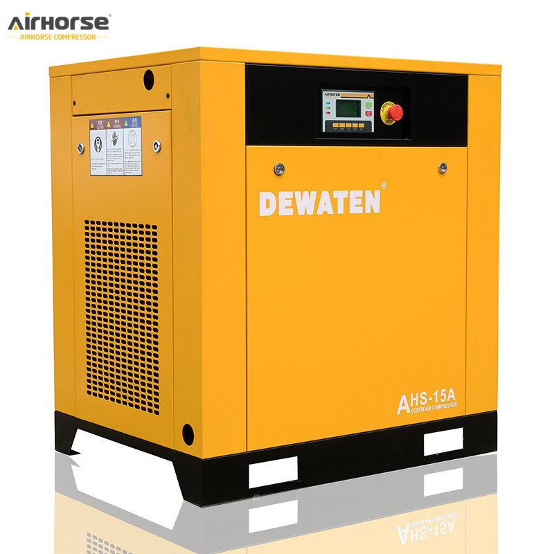 In Stock 380V 3 Phase 50hz AHS-15A Belt Driven IP 54 11KW 15HP 8 bar Rotary Screw Air Compressor
