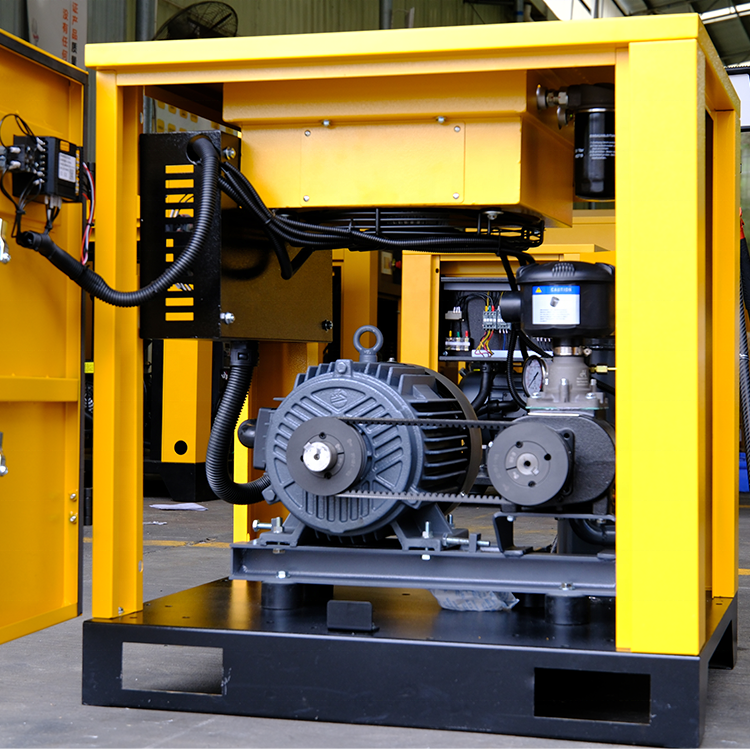 In Stock 380V 3 Phase 50hz AHS-15A Belt Driven IP 54 11KW 15HP 8 bar Rotary Screw Air Compressor