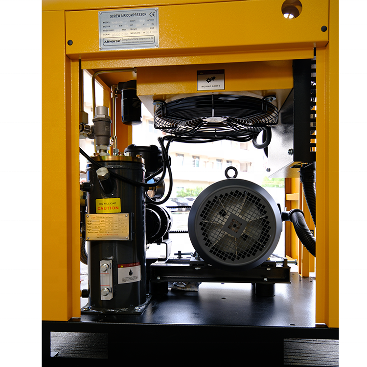 In Stock 380V 3 Phase 50hz AHS-15A Belt Driven IP 54 11KW 15HP 8 bar Rotary Screw Air Compressor
