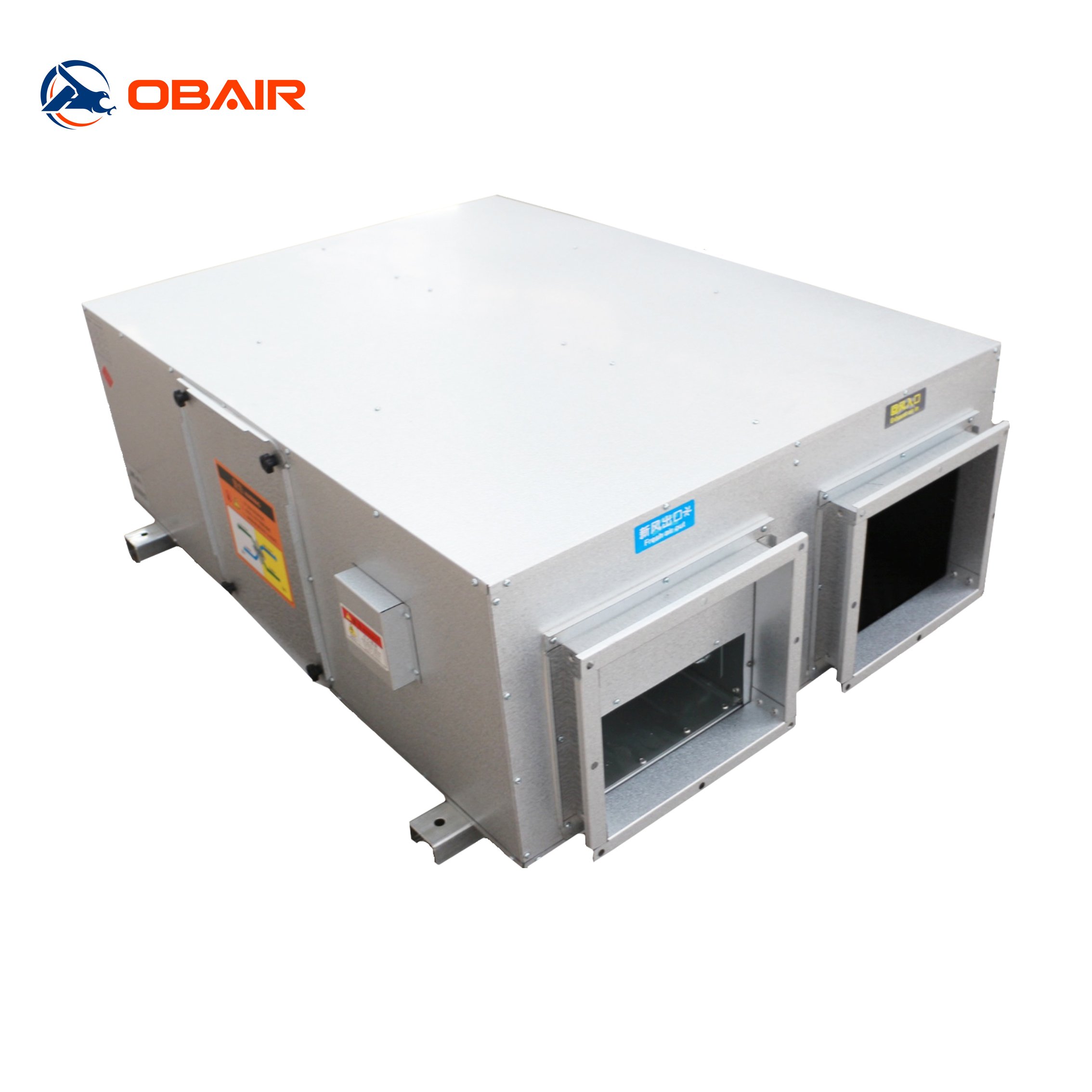 Economical High Safety Level Air Recovery Unit Metal Heat Recuperator Low Noise Compressor Motor Engine Ceiling Mount Hotels