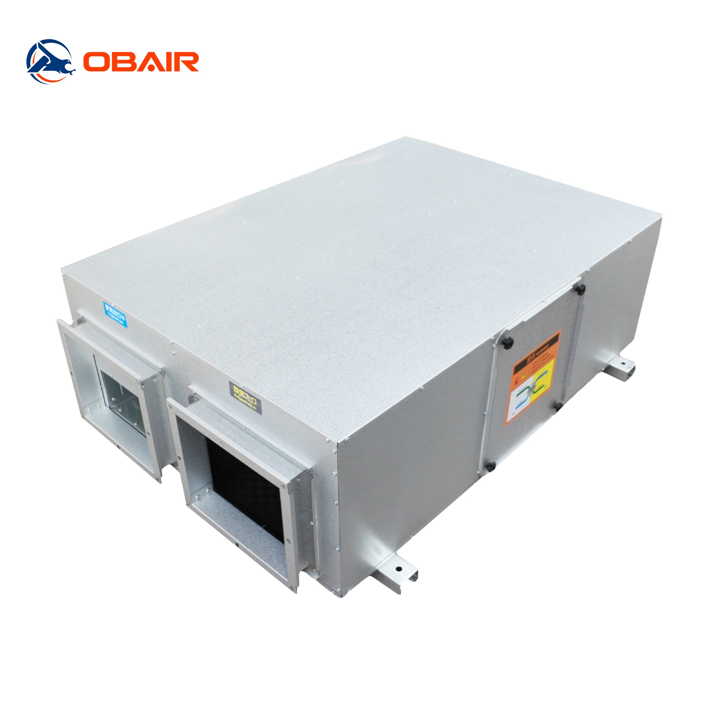 Economical High Safety Level Air Recovery Unit Metal Heat Recuperator Low Noise Compressor Motor Engine Ceiling Mount Hotels