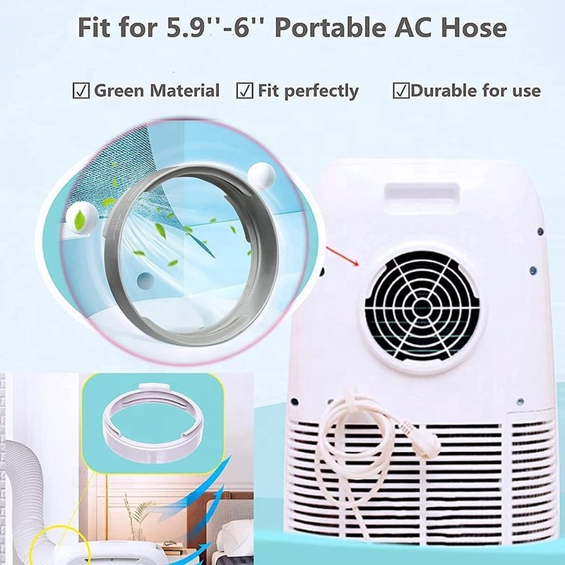 5.9 Inch Round air Conditioner Exhaust Hose Coupler Mobile air Conditioner Window Adapter