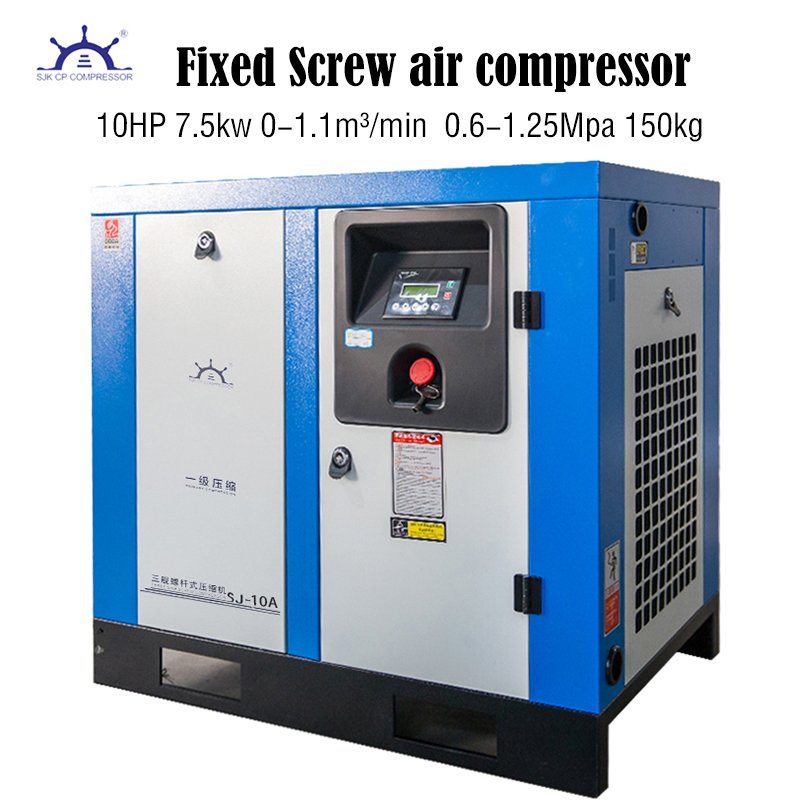34CFM 10HP Industrial Rotary Screw Air Compressor 230V 116PSI Automation Touch Screen Air Compressor