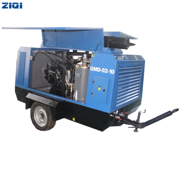 Most Popular High Capacity 92KW Flexibility Direct Drive Mobile Portable diesel Screw air Compressors for Drilling Rig