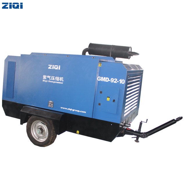 Most Popular High Capacity 92KW Flexibility Direct Drive Mobile Portable diesel Screw air Compressors for Drilling Rig