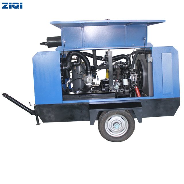 Most Popular High Capacity 92KW Flexibility Direct Drive Mobile Portable diesel Screw air Compressors for Drilling Rig