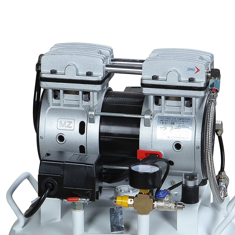 550W Silent Motor Piston Oil Free Air Compressor For Dental Oilless Oil Free Air Compressor