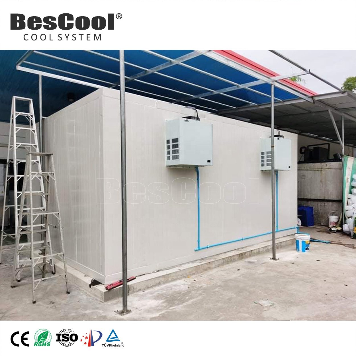 Bescool Mitsubishi Monoblock Unit 1-4HP Energy Saving Wall-Mounted Air Cooler for Supermarkets