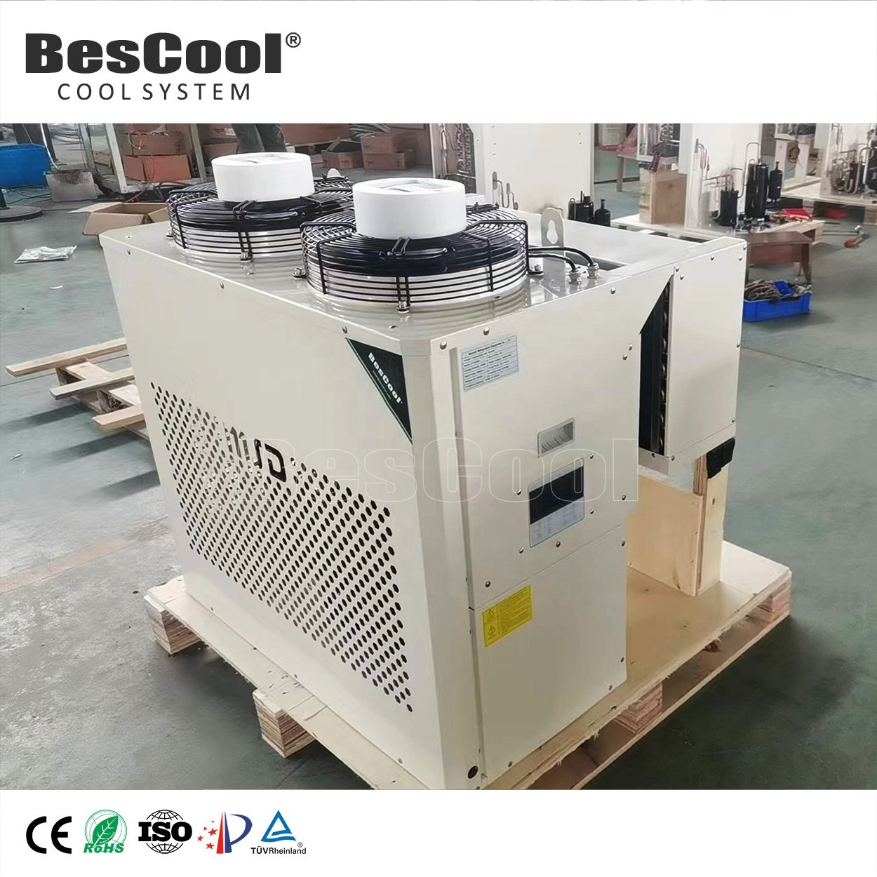 Bescool Mitsubishi Monoblock Unit 1-4HP Energy Saving Wall-Mounted Air Cooler for Supermarkets