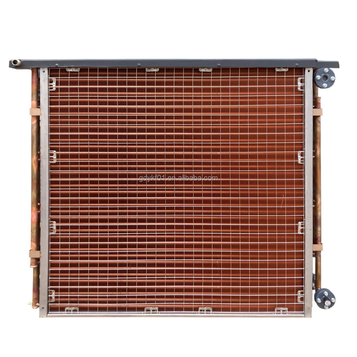 YKF Copper Condenser with Finned Tube for Air Conditioning Unit's Refrigeration & Heat Exchange