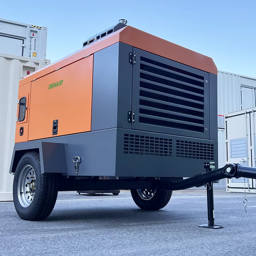 10 Bar Screw Diesel Driven Mobile Air Compressor for Mining