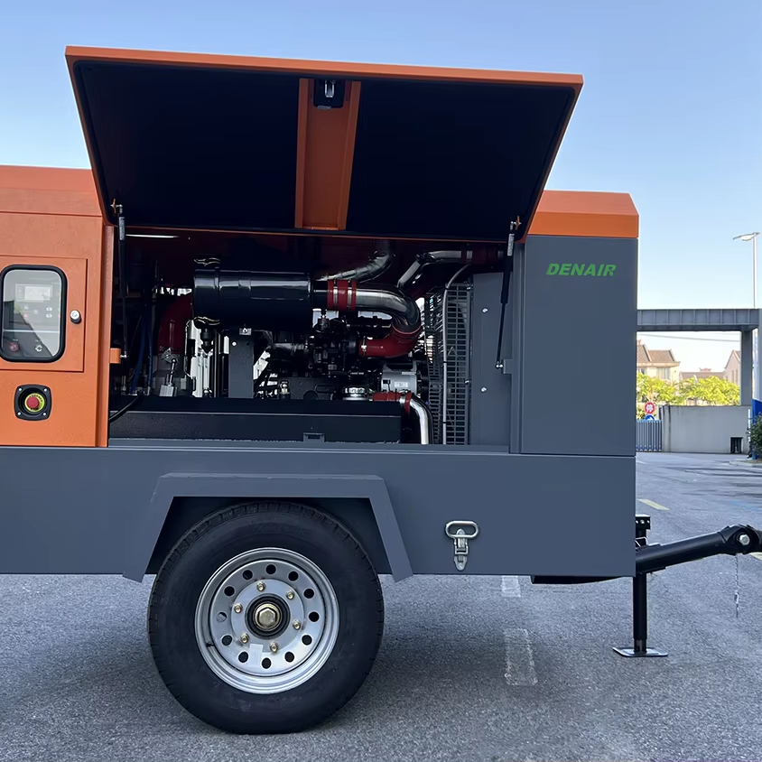 10 Bar Screw Diesel Driven Mobile Air Compressor for Mining