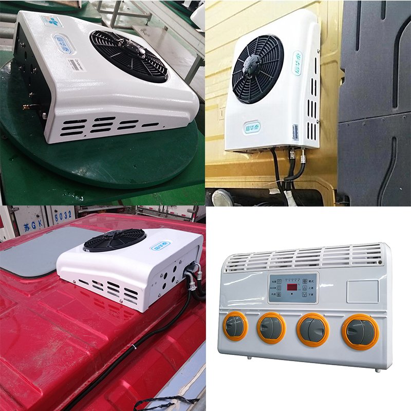 TrustHT New Split Dc Powered 24v Truck air Conditioner Kits Parking Truck Sleeper AC