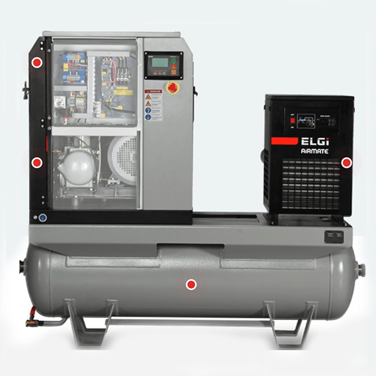 5.5KW Screw Air Compressor 7.5HP Oil Injected Professional High Pressure Air Compressor Low