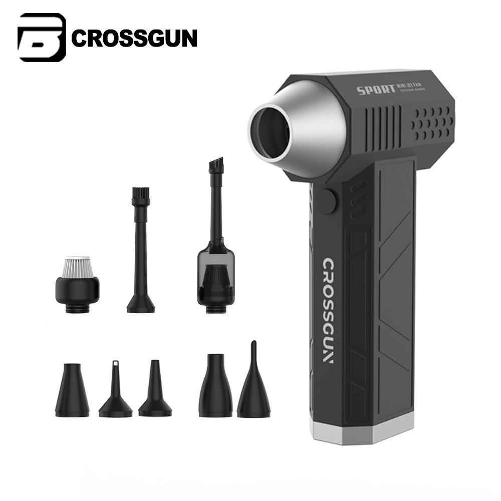 CROSSGUN 120000RPM Powerful Turbo Mini Strong Fan Aluminum Alloy Air Duster Storm Blower Mechanical Mini Jet Fan