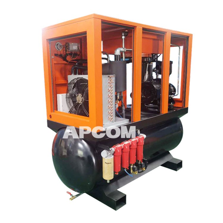 APCOM Hengda Manufacturer 2 3 4 Cylinder tank Industrial Reciprocating High Pressure Booster Piston Screw air Compressor De Ar
