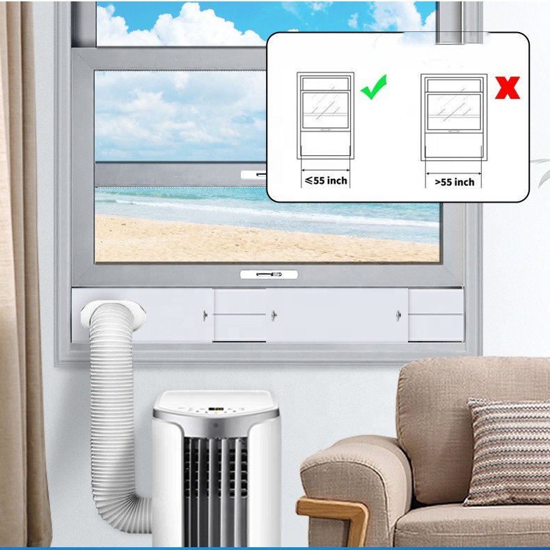 Adjustable AC Sealing Plates for Outside Units Waterproof Dustproof Air Conditioning Unit Portable Air Conditioner Window Kit