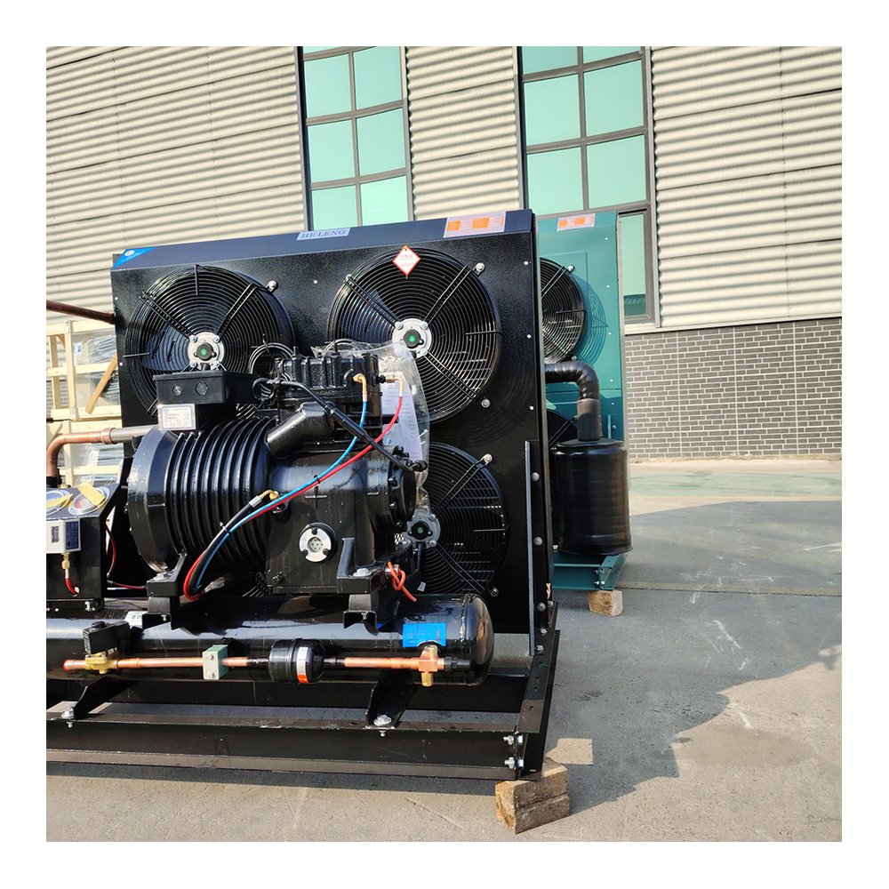 Cold Room Refrigeration Compressor Unit Rack Air Cooling Condensing Unit High Temperature Piston Parallel Compressor Unit