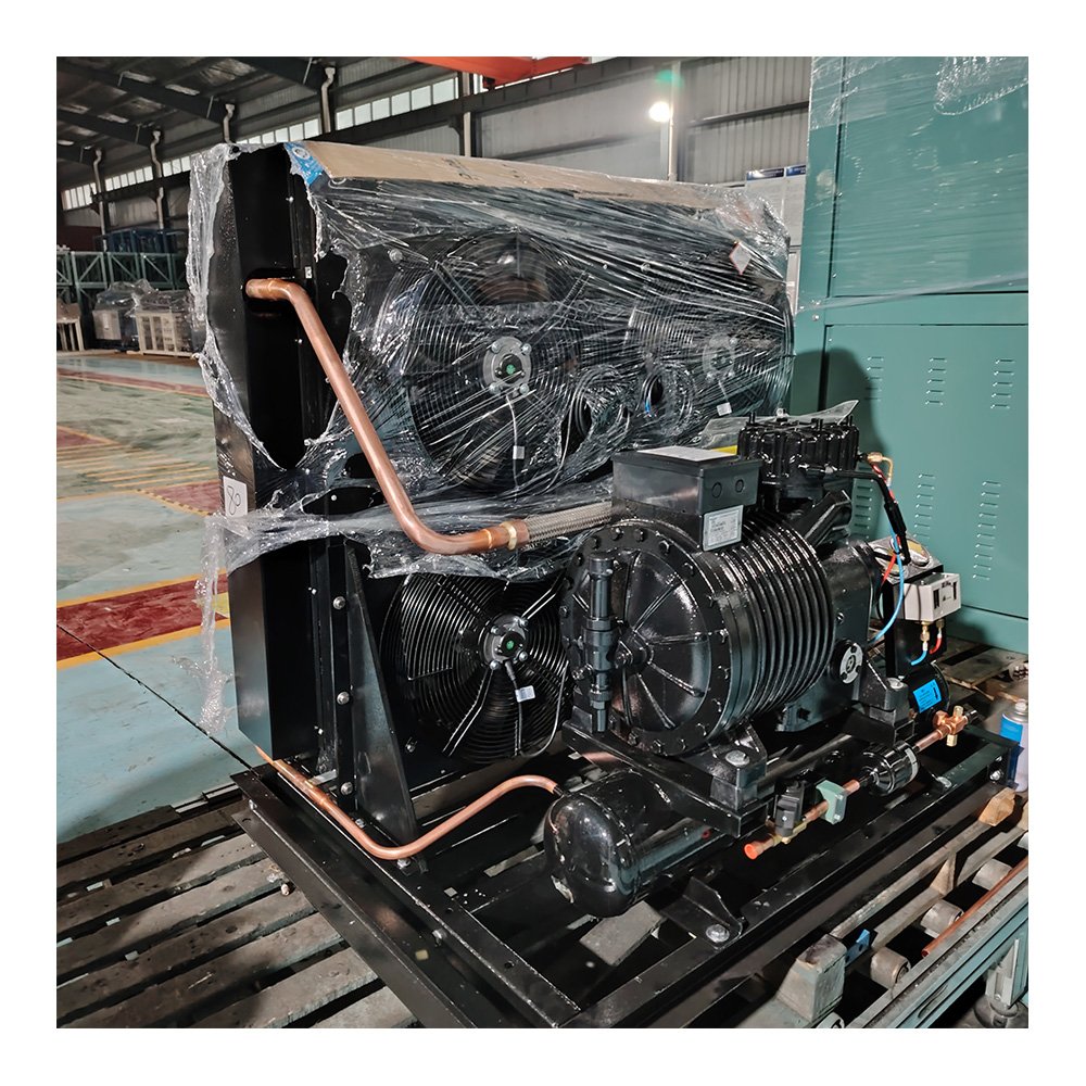 Cold Room Refrigeration Compressor Unit Rack Air Cooling Condensing Unit High Temperature Piston Parallel Compressor Unit
