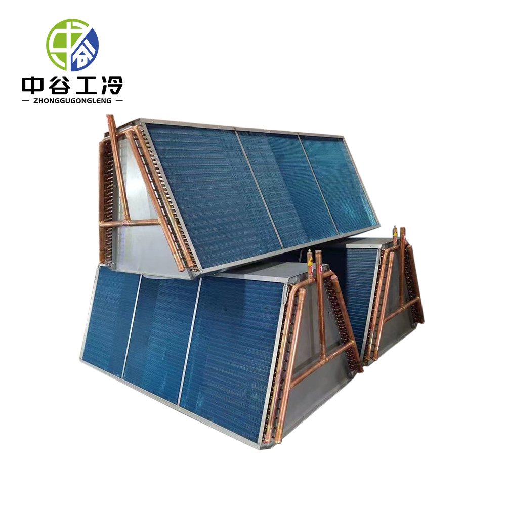 Customized L or U Type Copper Finned Industrial Air Cooler Condenser Evaporator Coil for Sale