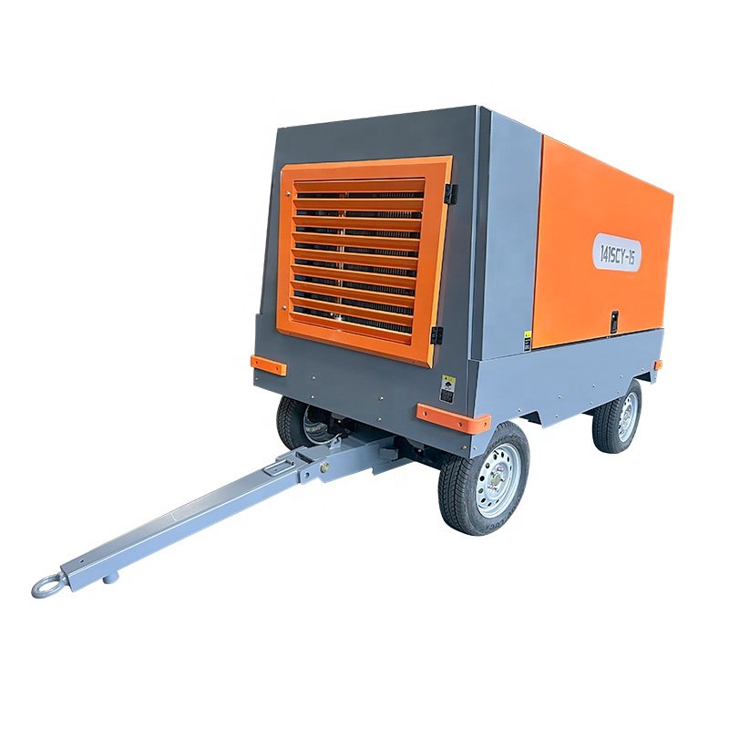 New Product 12 bar 16bar 30bar diesel Power Screw air Compressors Portable diesel air Compressor for Drilling Rock