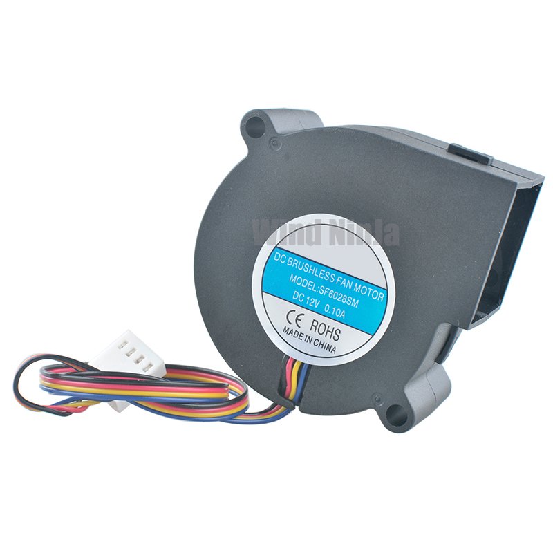 SF6028SM 6cm 60mm Blower Fan 60x60x28mm DC12V 0.10A 3300rpm 4PIN PWM Centrifugal Fan Cooling Fan for Furnace air Purifier
