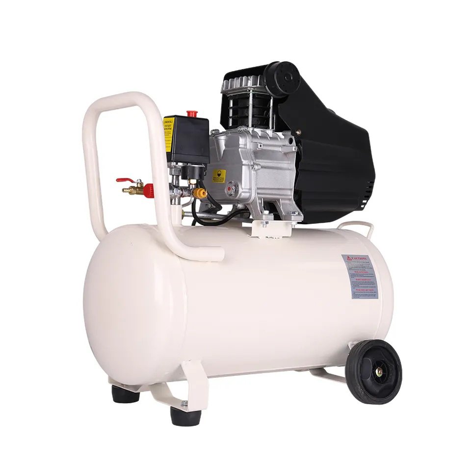 High Quality Portable Small Cheap 220V 1300W Electric Air Compressor Machine Piston Air Compressor 50 Liter for Home Paint Spray
